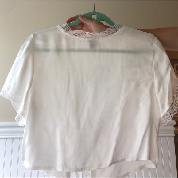 Princess Polly Vintage Tie Top White NWOT - Picture 4 of 7